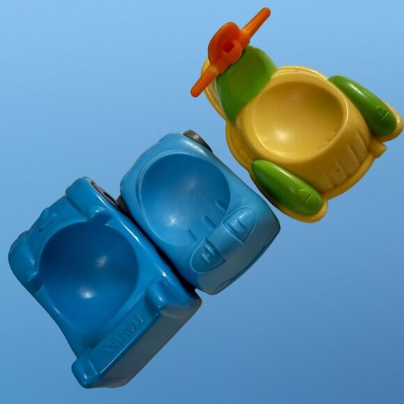 Set of Weeble Wabbles Figures & Cars Santa Elephant Penguin Puppy Chick Scooter - Picture 6 of 11